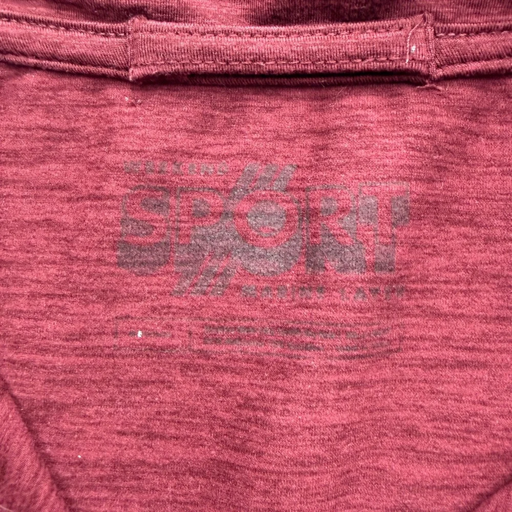 Marine Layer Sport Mens Burgundy Red Heathered Quarter Zip Pullover Small